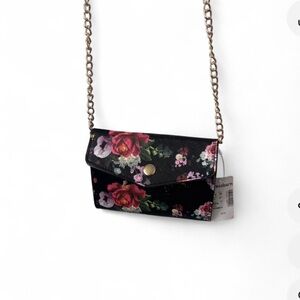 Dressbarn Black Floral Crossbody